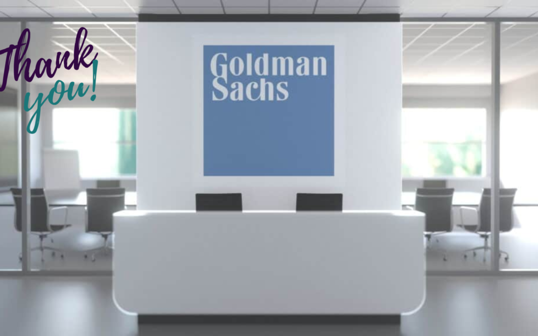 Thank You – Goldman Sachs